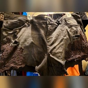 Plus size jeans shorts